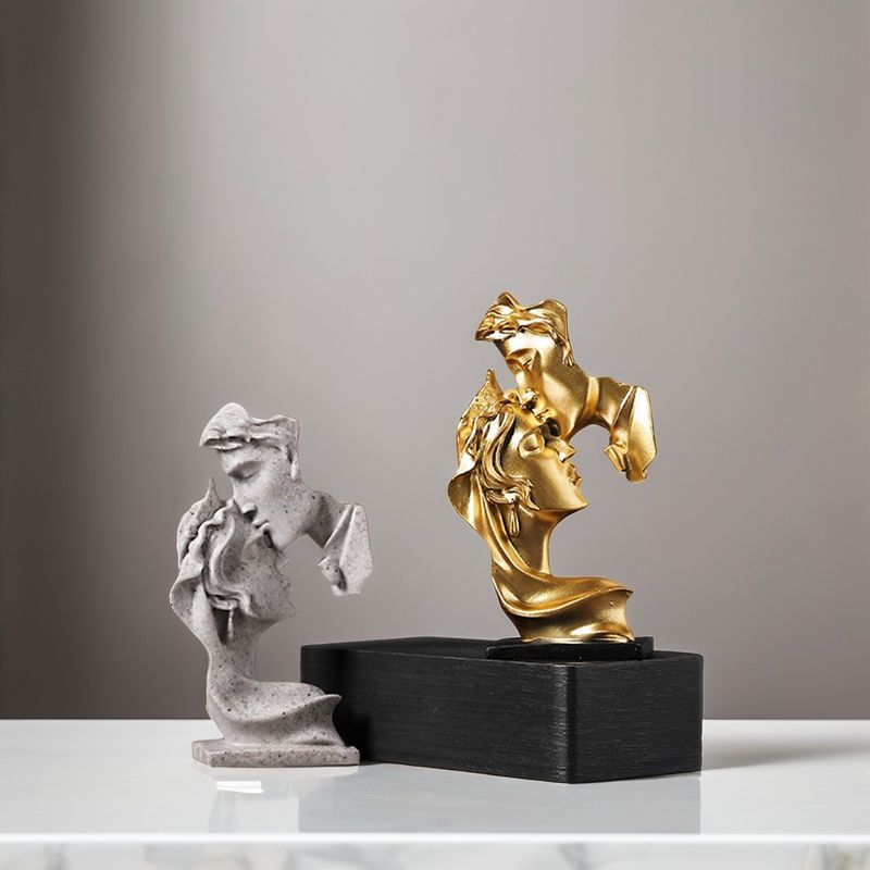 Modern Art Antique Style Home Decor Eco-Friendly The Thinker Statue Bamboo Resin Sculpture