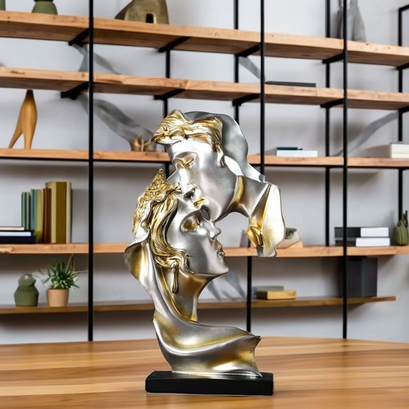 Office Décor Modern Luxury Thinker Statue Bamboo Resin Craft Creative Art Deco Style