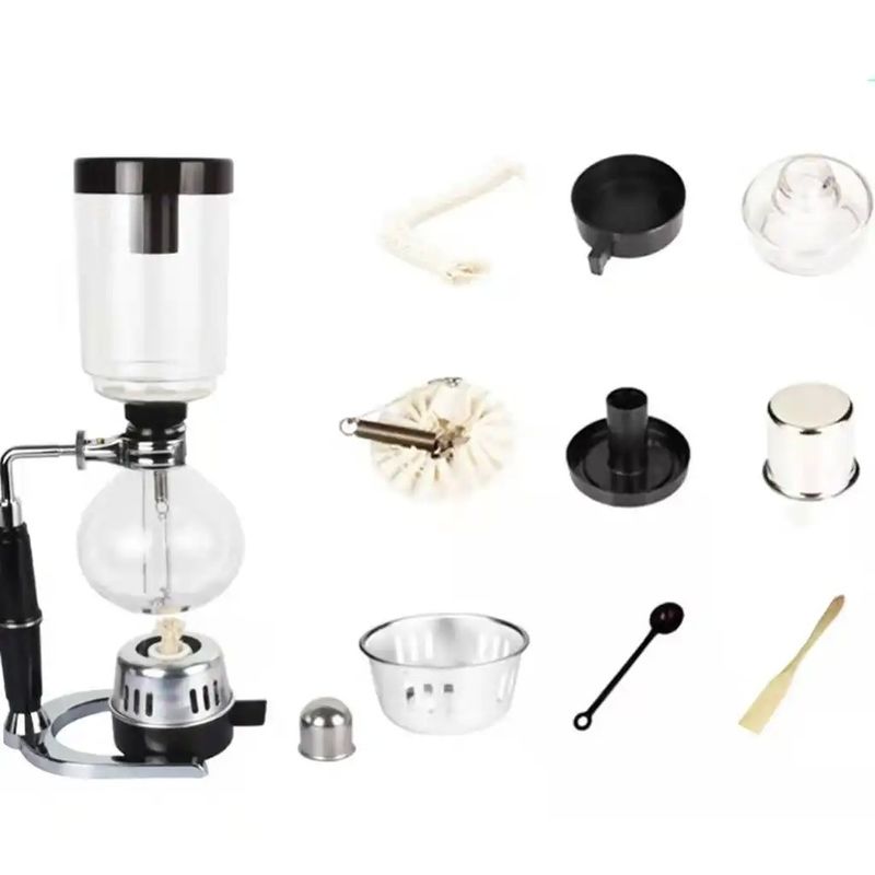 Normal Bottle Type Ceramic Body French Press Made of Glass and Walnut for All Coffee Fans