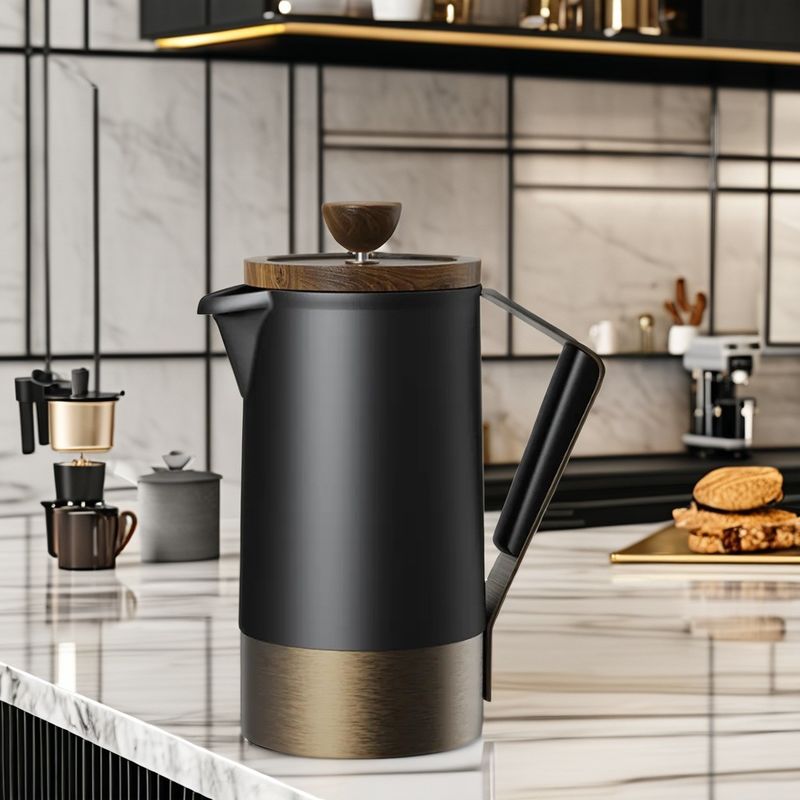 Original Design DHPO Deluxe Ceramic French Press 350ml Stainless Steel Coffee Tea Set