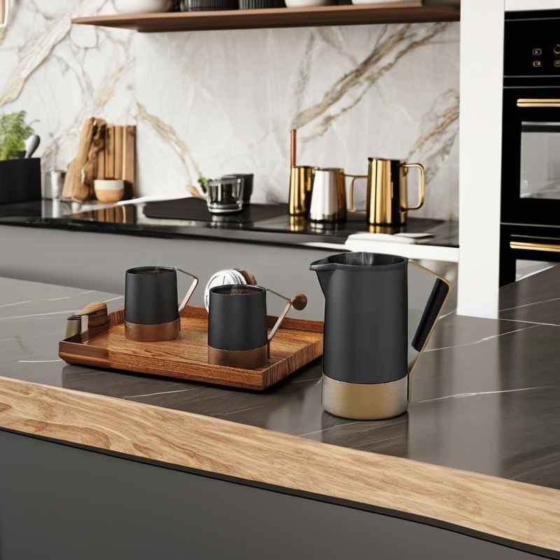 Stocked 304 Stainless Steel French Press Coffee Pot with Silicone Handle 350ml 500ml 1000ml Sets
