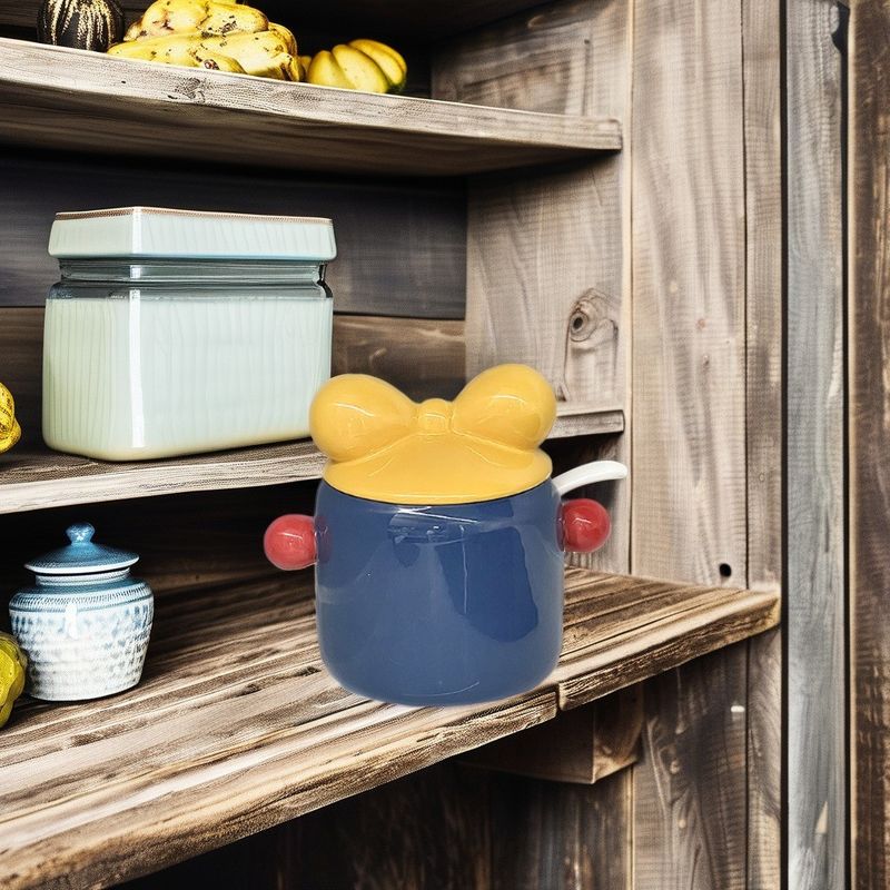 Printed Ornament Nordic Ceramic Food Container for Home Wall Decor and Microwavable