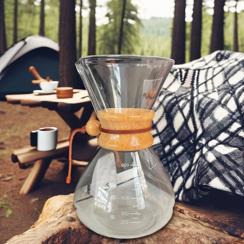 Classic Vintage Active Glaze Ceramic Filter Stainless Steel Hand Drip Coffee Server Set