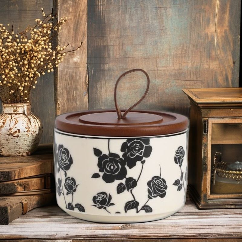 Customized Color Ceramic Tea Canister Perfect for Storing Jewelry Small Kitchen Items