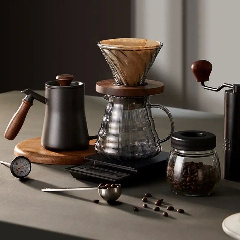 Stainless Steel Filter and Lid Coffee Server for Customized Logo Heat Resistant Tea Pot