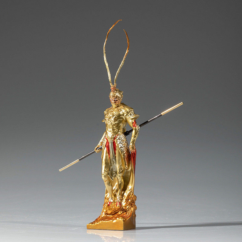 Ornaments 3D Resin Monkey King Figure with Metal Material from Journey to the West
