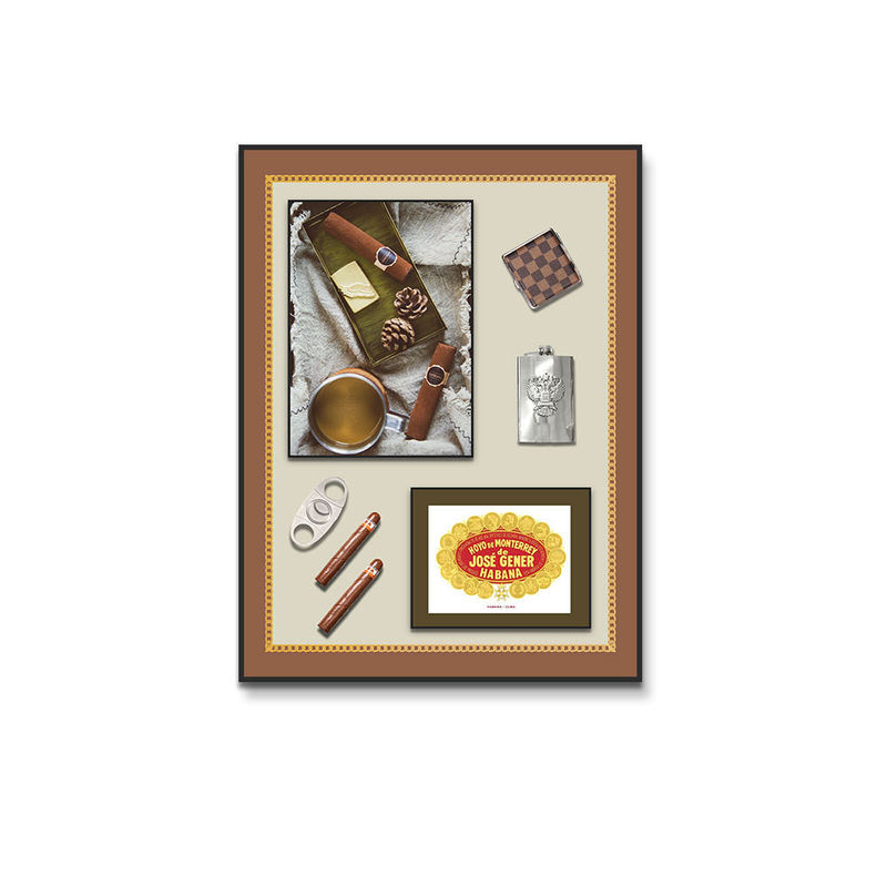 Sophisticated Modern 3D Simulation Cigar Painting Wall Murals for Custom Size Interiors