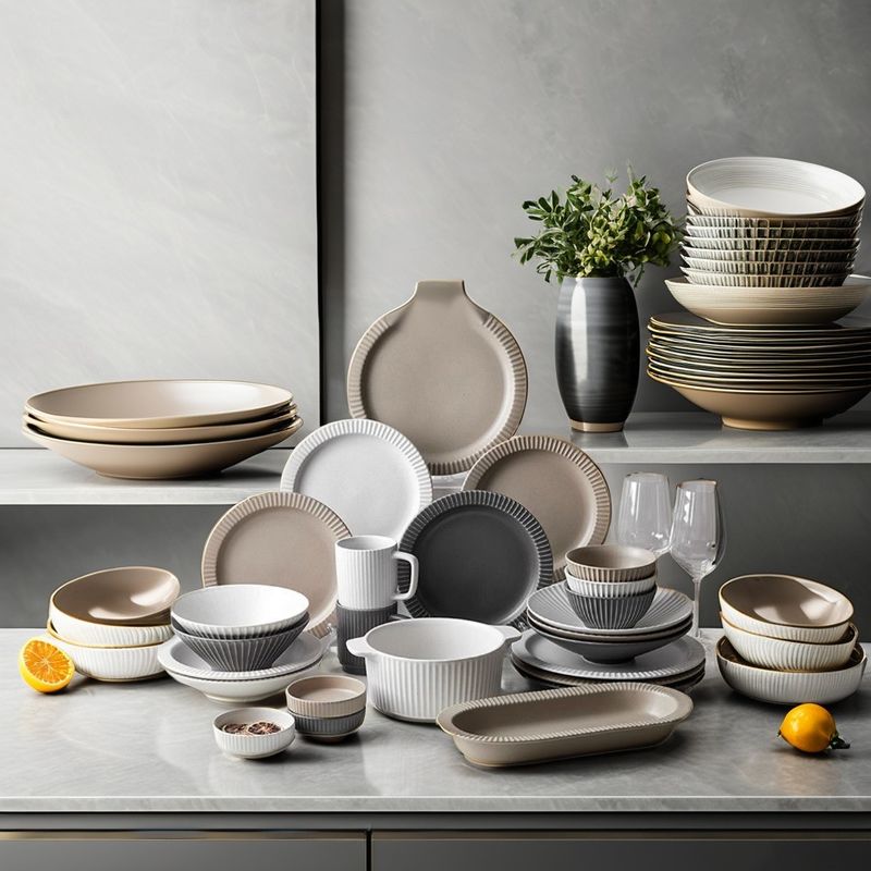 Matte Glazed Relief Design Disposable Plates Bowls Cups Customized Color Plastic