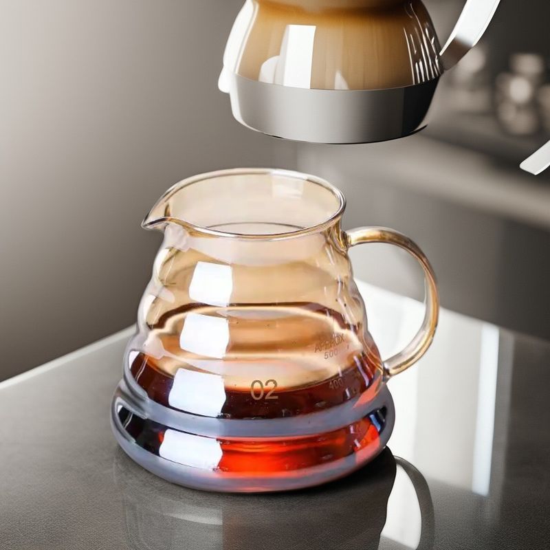 Production Coffee Pot Sample Leadtime 7 Days Clear Glass Set for Pour Over Coffee