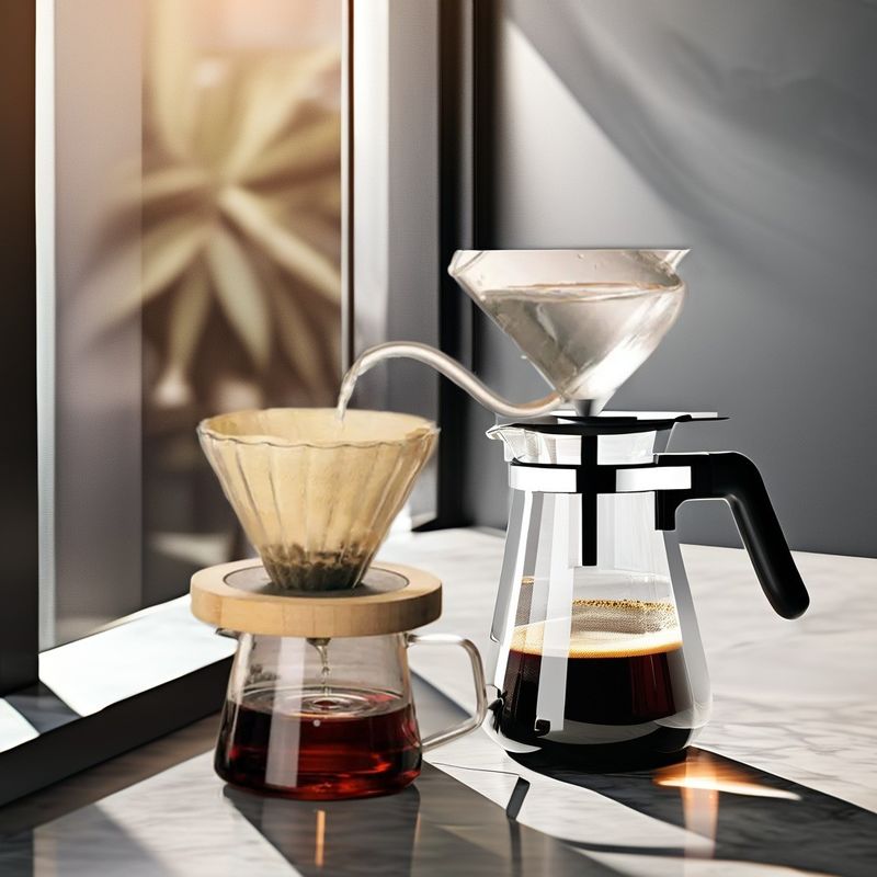 Plastic Type Round Transparent Glass Pour over Coffee Dripper for Modern Design Style