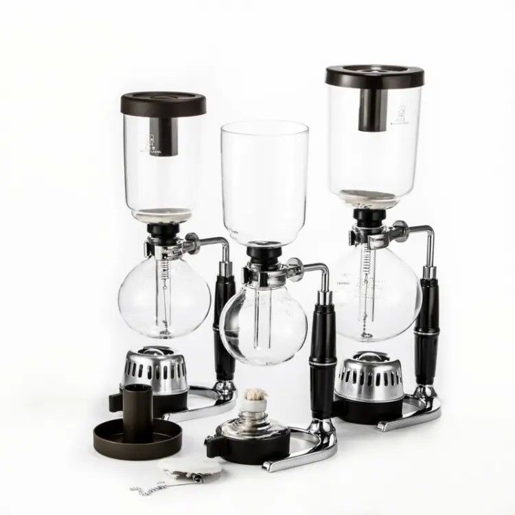 Brewing Coffee Machine Barista Percolator in 2/3/5 Cups Heat-Resistant Syphon Vacuum