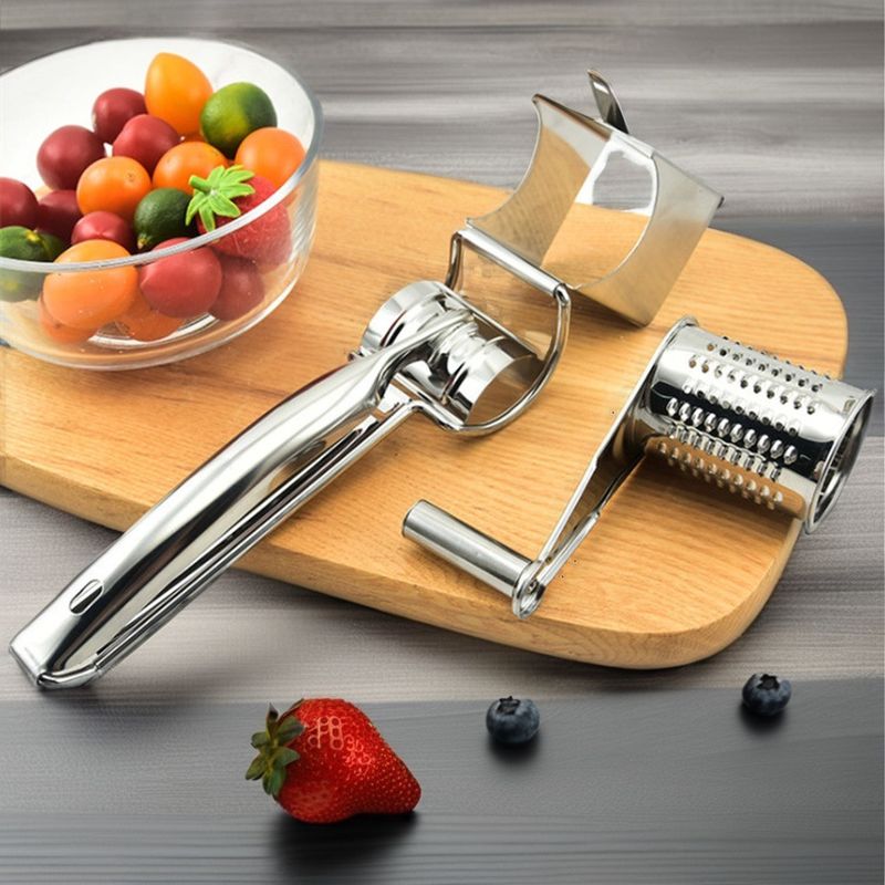 Stainless Steel Handheld Cheese and Vegetable Shredder for Culinary Ease in Home Kitchen