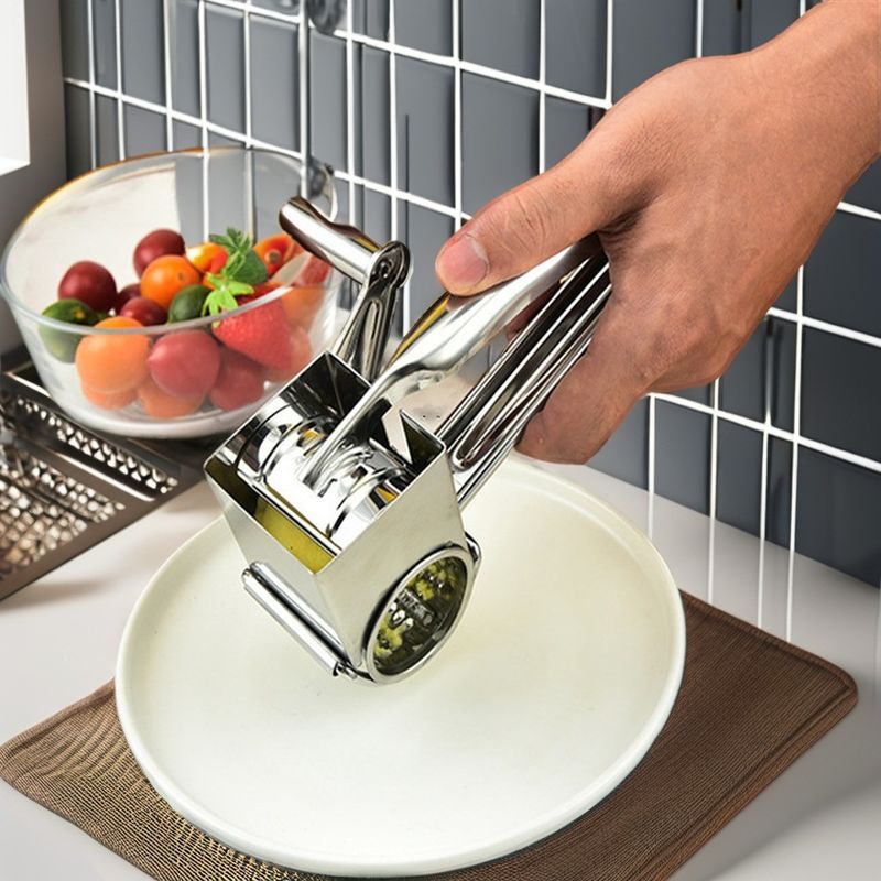 Stainless Steel Rotary Grater 4 Swappable Drums for Cutting of Vegetables and Nuts