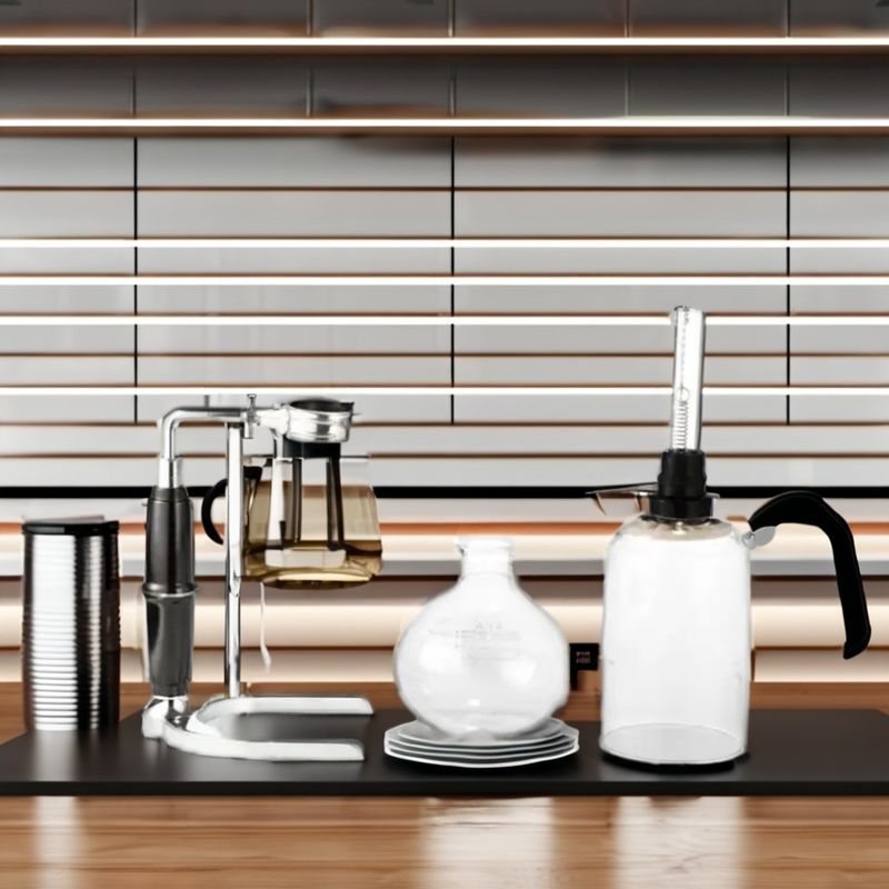 Sustainable Coffee Tea Tools Classic Glass Syphon Pot with Plug Pitcher and Milk Pot