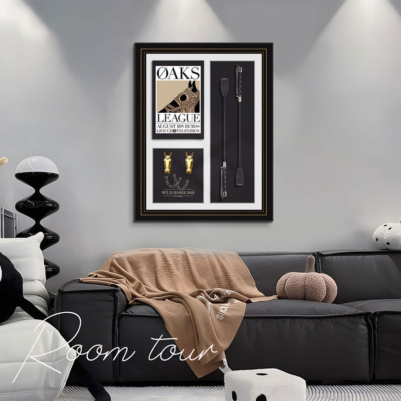 Modern Retro Still Life Pattern Equestrian Mural Creative Building Blocks Wall Decor
