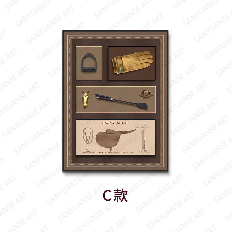 Modern European Style Three-Dimensional Equestrian Mural for Living Room Decoration