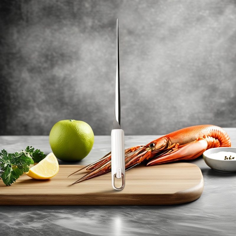 Seafood Tools Ergonomic Metal Shrimp Shell Remover and Fish Scale Scraper for Home Chefs