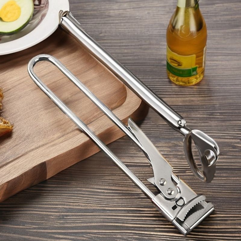 Effortless Twist Cap Opener Stainless Steel Adjustable Easy-Grip Can Opener for Gifts