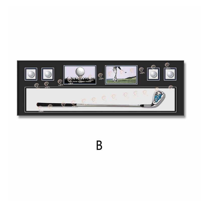 Anniversary Occasion Modern Crystal Glass Golf Decorative Painting Wall Art for Club Mural