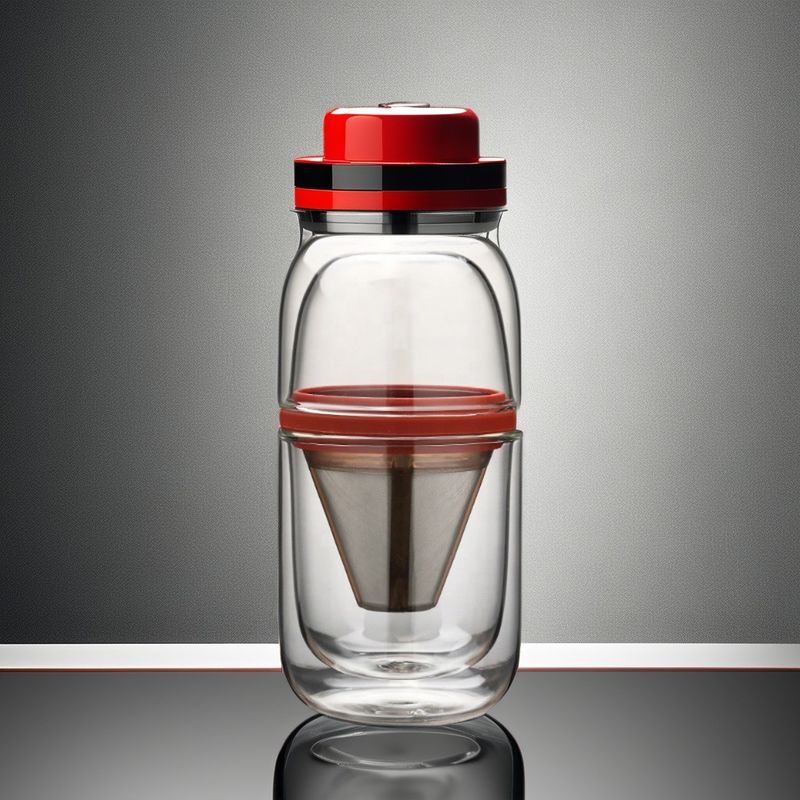 Unisex Portable Transparent Glass Coffee Pot and Tea Set Folding Feature for 1 Person