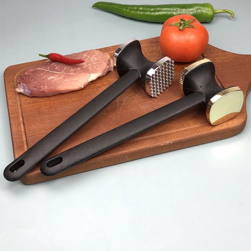 Meat Poultry Tools Double-Sided Zinc Alloy Meat Mallet for Tenderizing Steak and Turkey