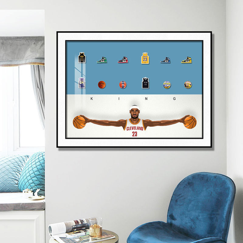 Porch Decoration Electric Rectangle Format Jordan LeBron James Basketball Star Wall Art