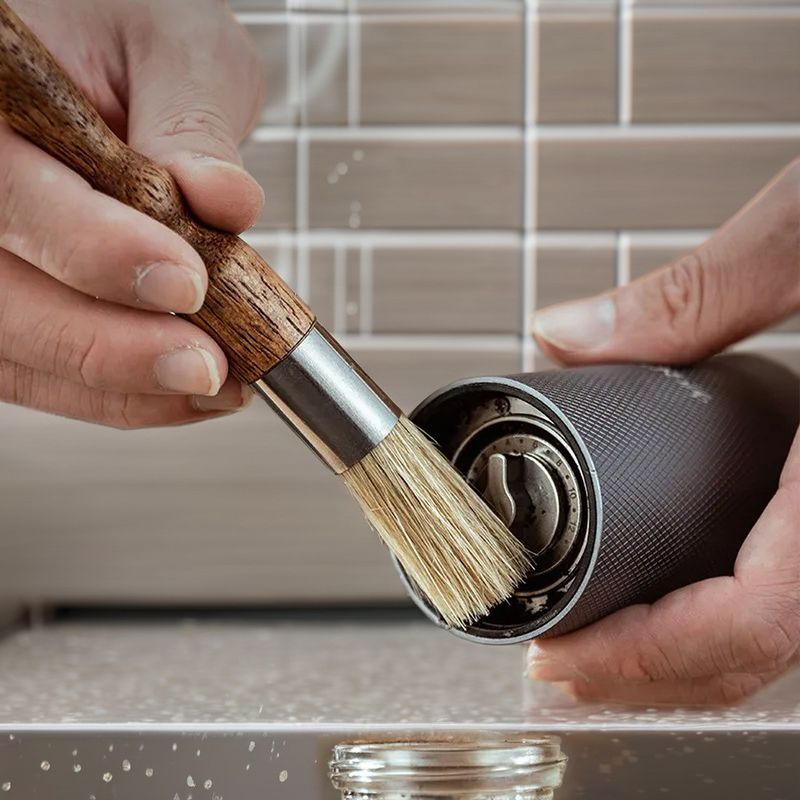 Long Handle Cleaning Brush for Portable Espresso Tools Hand-Design Style in Bathroom