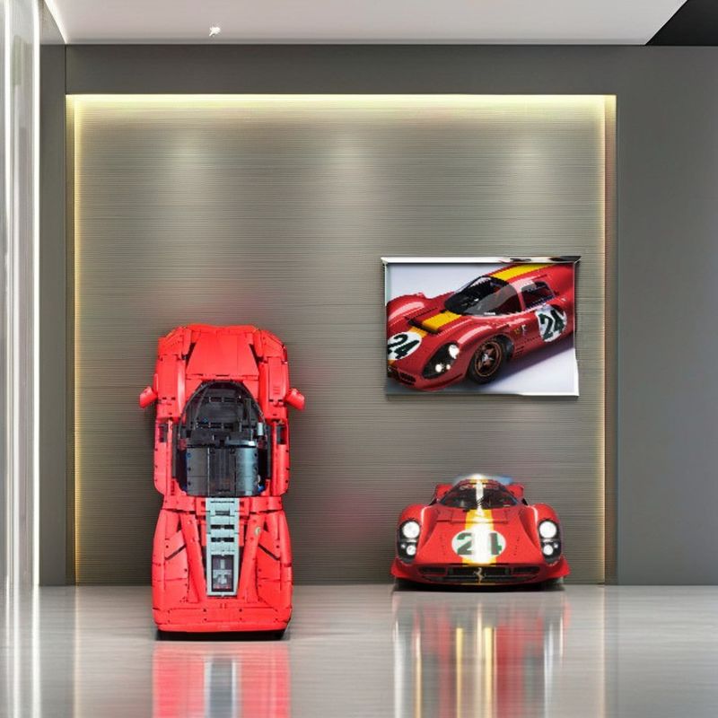 Customized Color Electric Design for Modern 3D Block Car Wall Painting in Living Room