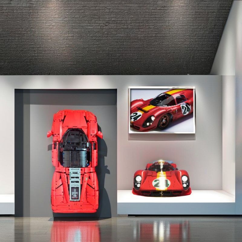 Electric Format 3D Block Car Wall Art for Modern Sofa Background and Bedside Mural