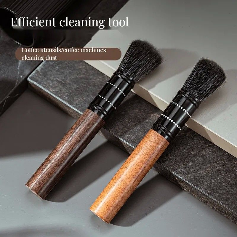Ebony Nylon Cleaning Brush for Coffee Grinder Powder Blower Plastic Coffee Accessories