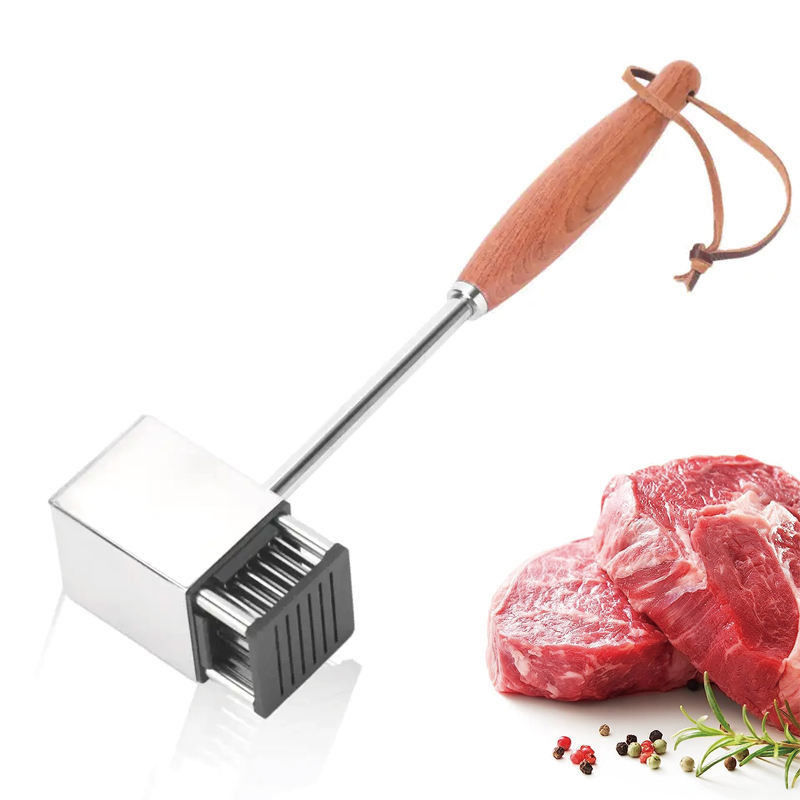 Hot 36-Blade Manual Meat Tenderizer Durable Kitchen Tool for Tenderizing Steak Turkey