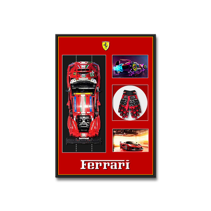 Fully Electric Glass Crystal Rectangle Modern Sports Car Wall Mural for Home Styles