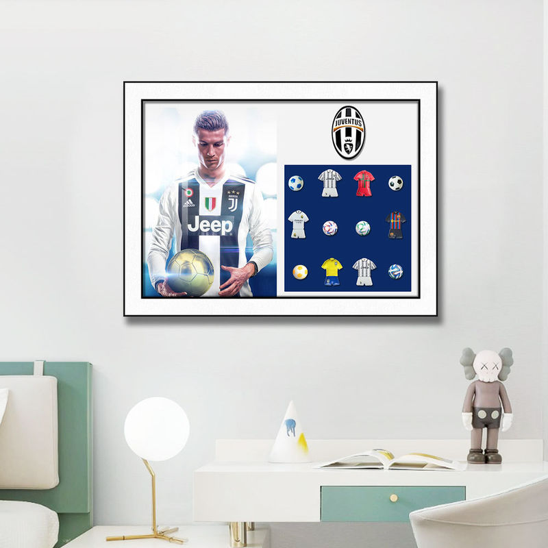 Trendy Still Life Messi Football Decorative Painting for Office Wall Decoration