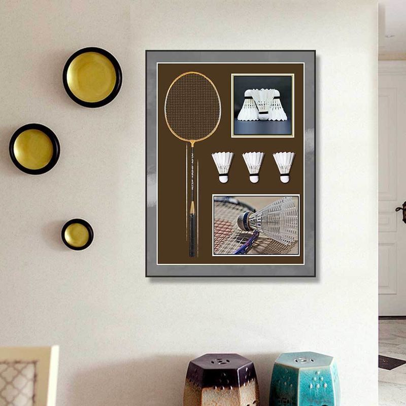 High Resolution Printing Modern Badminton Gymnasium Mural for Sports Venue Decoration