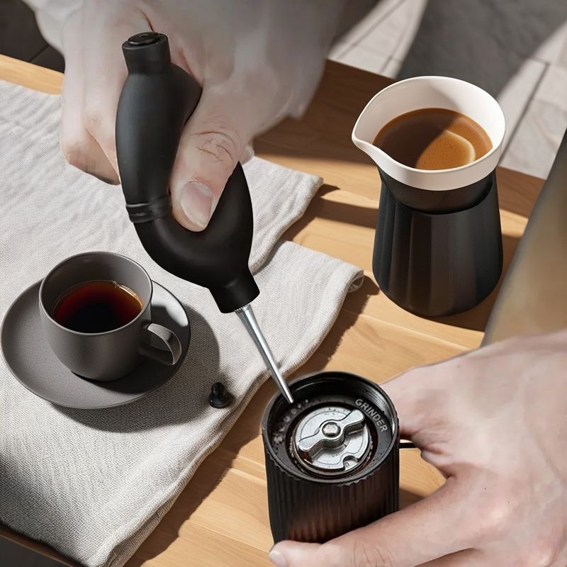 Portable Silicone Rubber Air Blower Dust Remover for Coffee Tea Tools Cleaning Tool