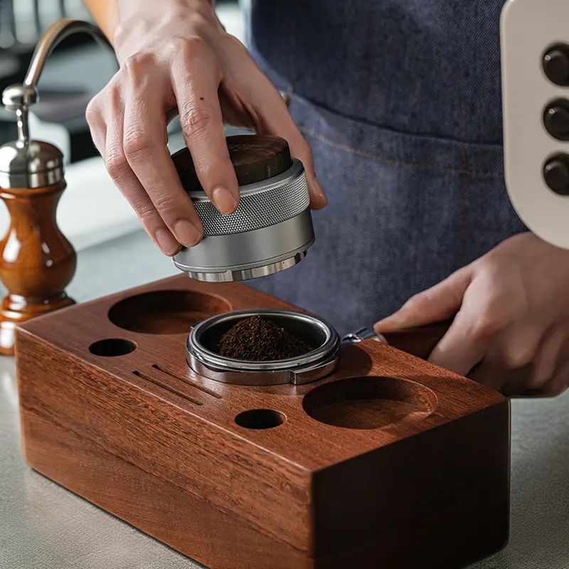 Walnut Wood-Covered Coffee Beans Tamper for 304 Stainless Steel Eco-Friendly Kitchen