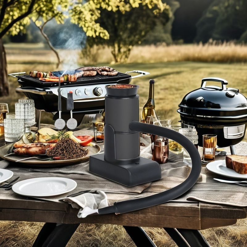 Stocked Portable Smoking Gun with Enhanced Flavor Woodchips Infuser and Fork Utensils
