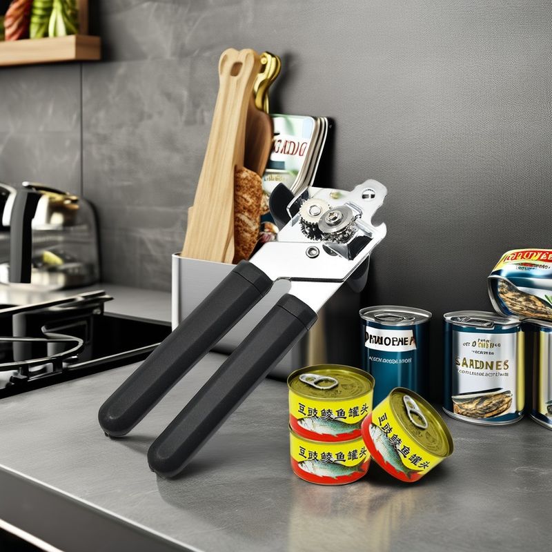 Strong Plastic Handle Manual Can Opener Key-Shaped Metal Bottle Opener for Kitchen