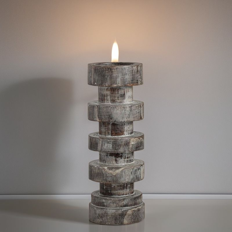 Customized Sizes Marble Candle Holder for Modern Silver Pillar Stand Home Wedding Party