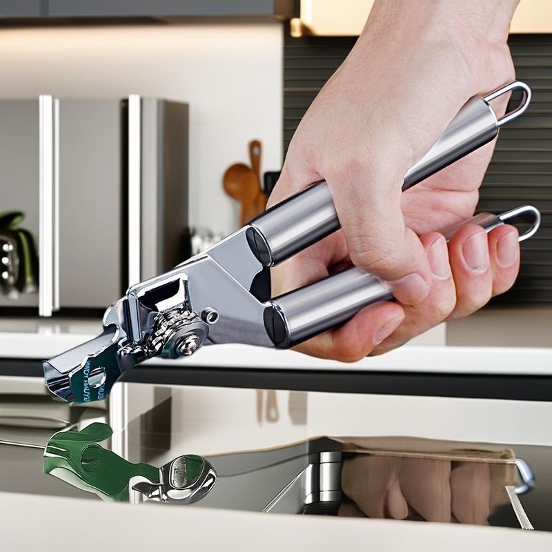 Super Markets Must-Have 3-in-1 Ergonomic Kitchen Tool for Can Opening and Corkscrew Knife