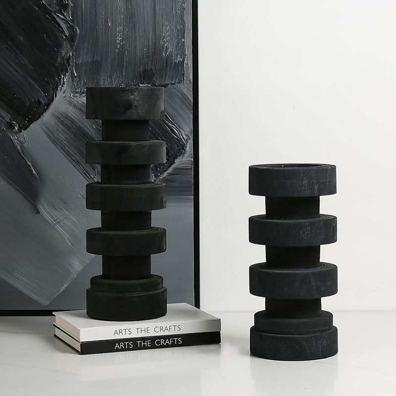 Customized Logo Marble Pillar Candle Holder for Modern Home Wedding Christmas Decor