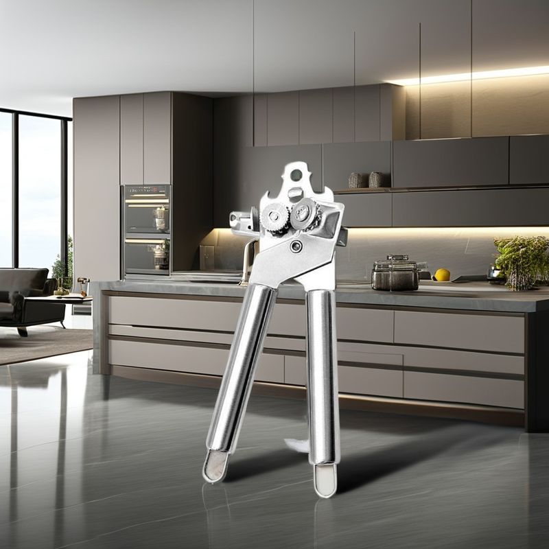 Home and Commercial 3-in-1 All-In-One Kitchen Essential Metal Can Opener Corkscrew Knife