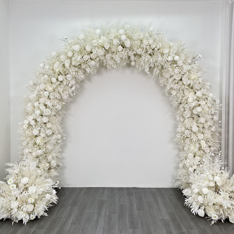 Stunning Heart-Shaped Flower Arch for Wedding Stage Props Beautiful Colorful Style