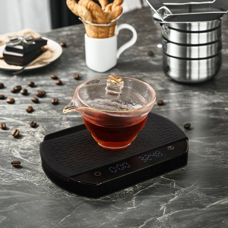 3000g Drip Coffee Scale 0.1g Electronic Coffee Weighing Scale with Tare and Timer Unit