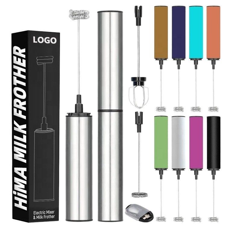 HIMATIMES Custom Color Milk Frother Rechargeable Portable for Any Whisk Selection