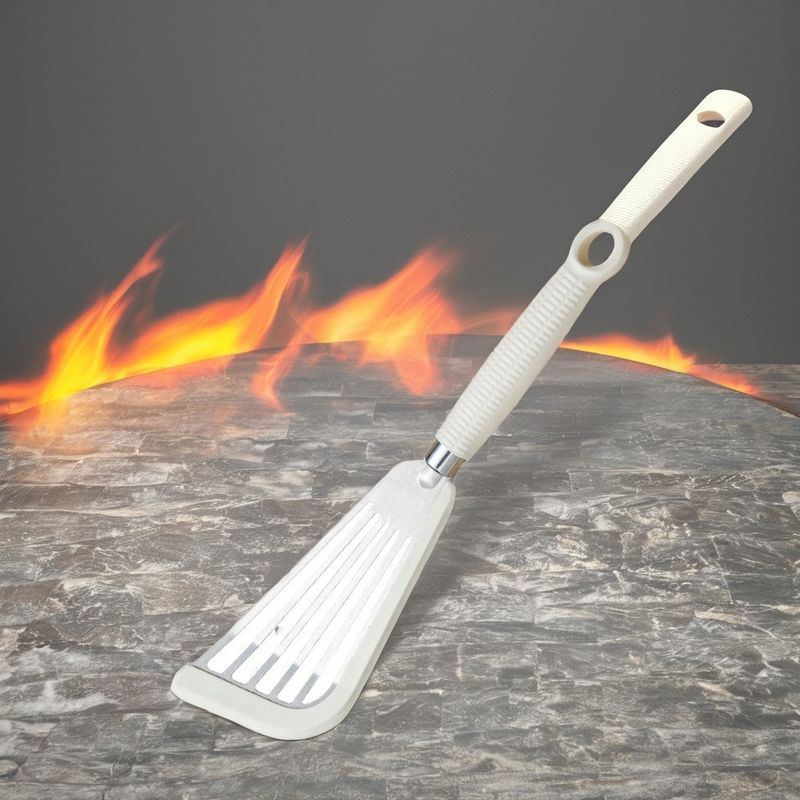 Stainless Steel Fish Spatula Slotted Turner for Nonstick Cookware 2-Piece Kitchen Set