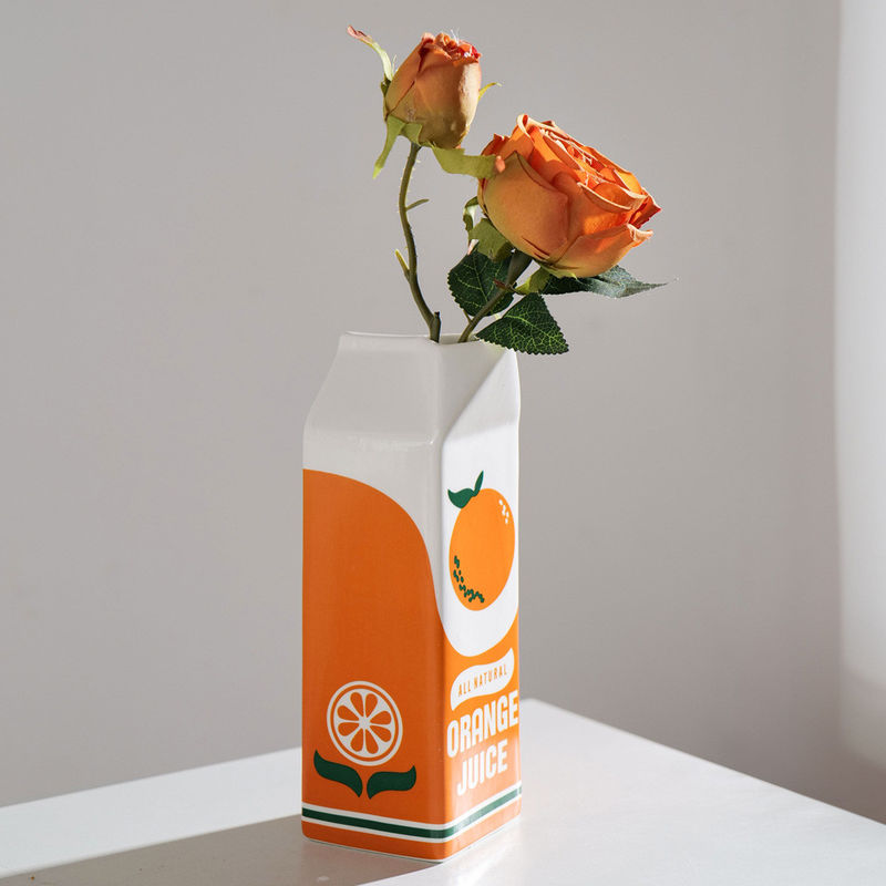 Modern Ceramic Vase in Small Size for Outdoor Spaces and Creative Floral Arrangements