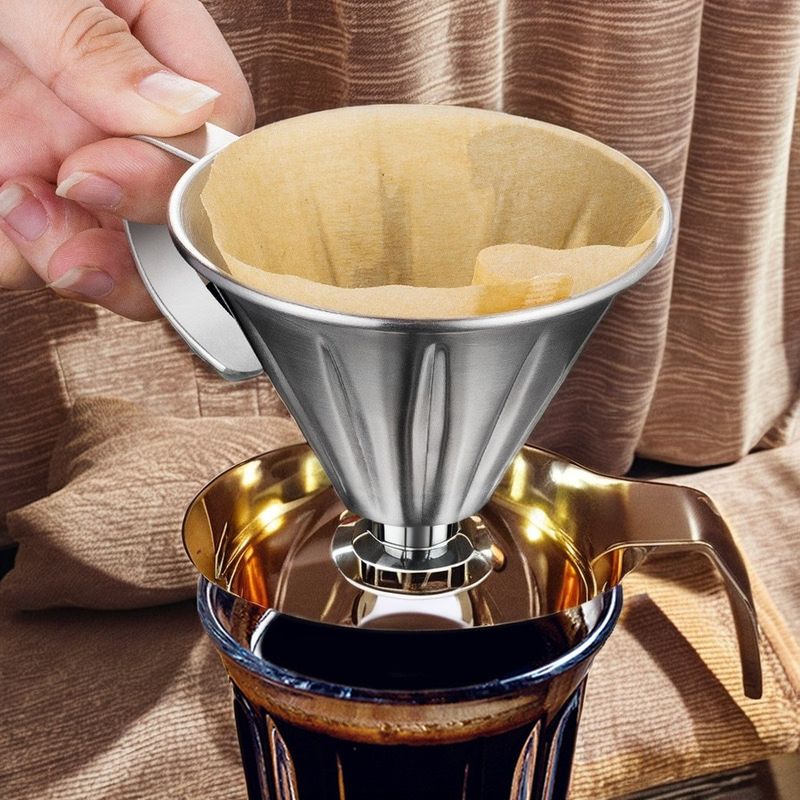 Stainless Steel Coffee Filter Stand for Home Eco-Friendly Afternoon Tea Accessory