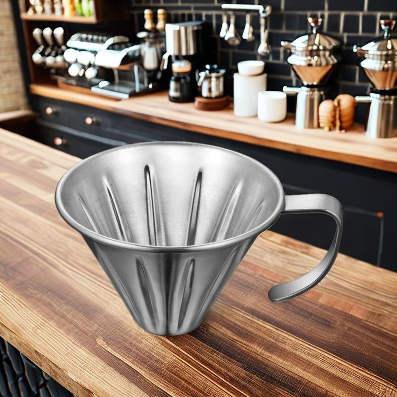 Bag Style Handle Stainless Steel Tea Coffee Filter Holder for Home and Coffee Shop
