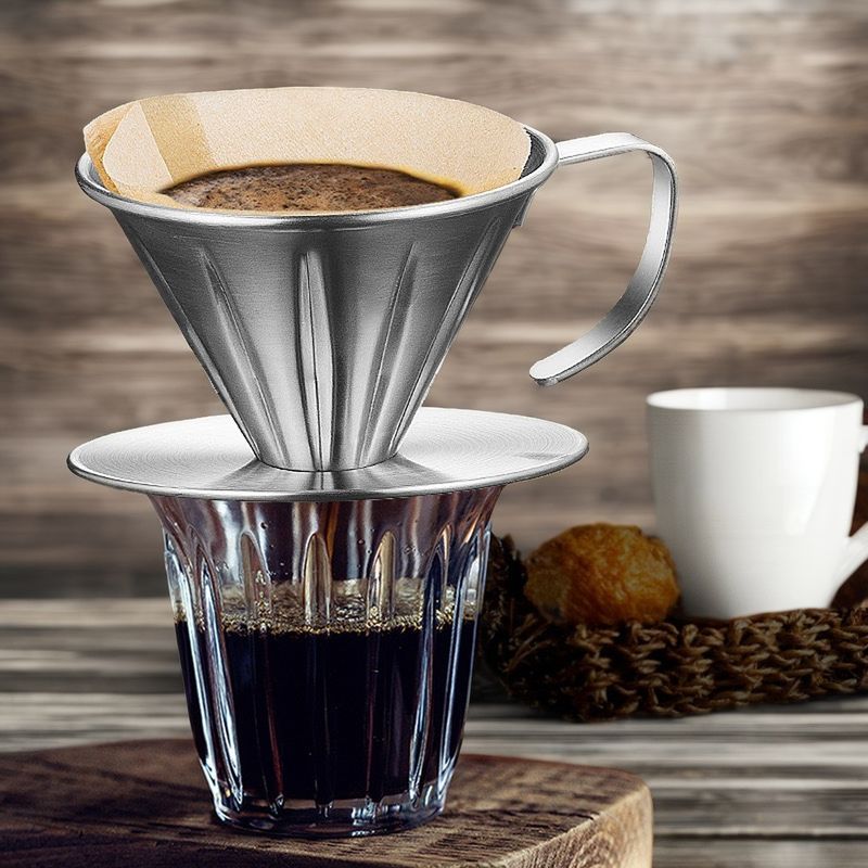 Classic Stylish Boxed Maker Stainless Steel Filter Holder for Coffee Tea